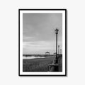 Charleston South Carolina Black and White Fine Art Photo Print, Boardwalk, Street Lamps, USA
