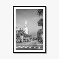 Charleston Black and White Fine Art Photo Print, SC Wall Poster, USA, French Quarter