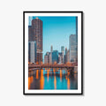 Chicago Skyline Fine Art Photo Print, Downtown Wall Poster, Illinois USA