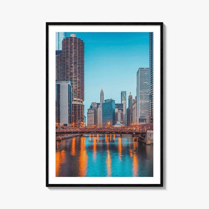 Chicago Skyline Fine Art Photo Print, Downtown Wall Poster, Illinois USA