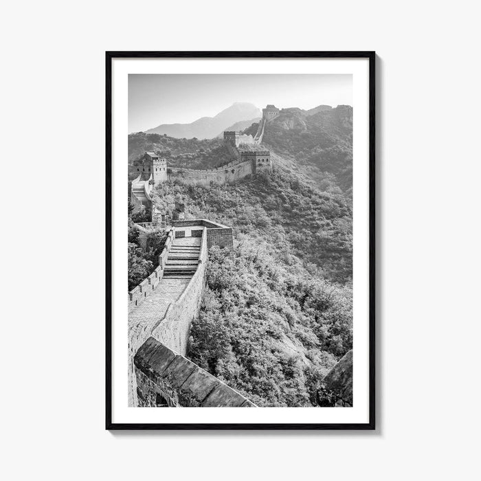 Great Wall of China Black and White Fine Art Photo Print, Beijing Poster
