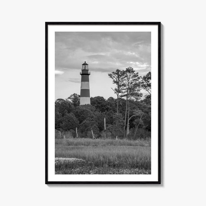 Chincoteague Black and White Fine Art Photo Print, Assateague Lighthouse, Virginia Poster