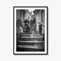 Cinque Terre Black and White Fine Art Photo Print, Riomaggiore Italy Poster