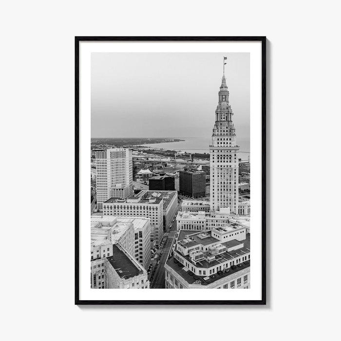 Cleveland Black and White Fine Art Photo Print, Ohio Landscape Poster