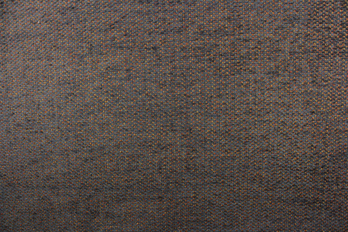 This hard wearing, textured chenille fabric in navy blue with red and gold accents would be a beautiful addition to your home decor.