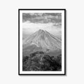 Colima Black and White Fine Art Photo Print, Mexico Landscape, Colima Volcano Poster