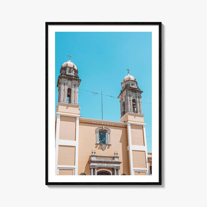 Colima Fine Art Photo Print, Colonial Church, Government Palace, Central Garden, Mexico, Poster