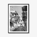 Cartagena Black and White Fine Art Photo Print, Colombia Colonial Street Poster