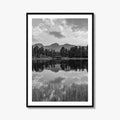 Rocky Mountain Black and White Fine Art Photo Print, Sprague Lake Colorado Poster