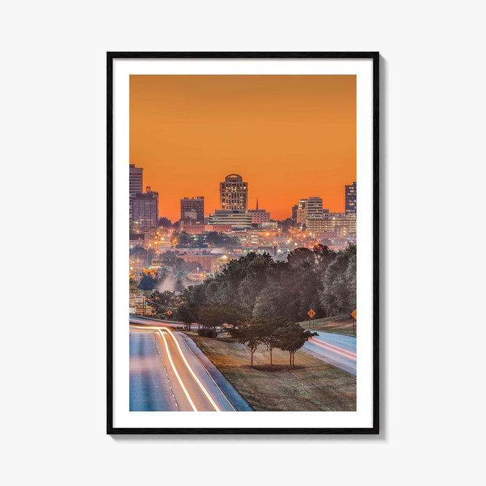 Columbia South Carolina Skyline Fine Art Photo Print, Downtown Poster USA
