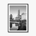 Columbus Ohio Skyline Black and White Fine Art Photo Print, Wall Poster, USA