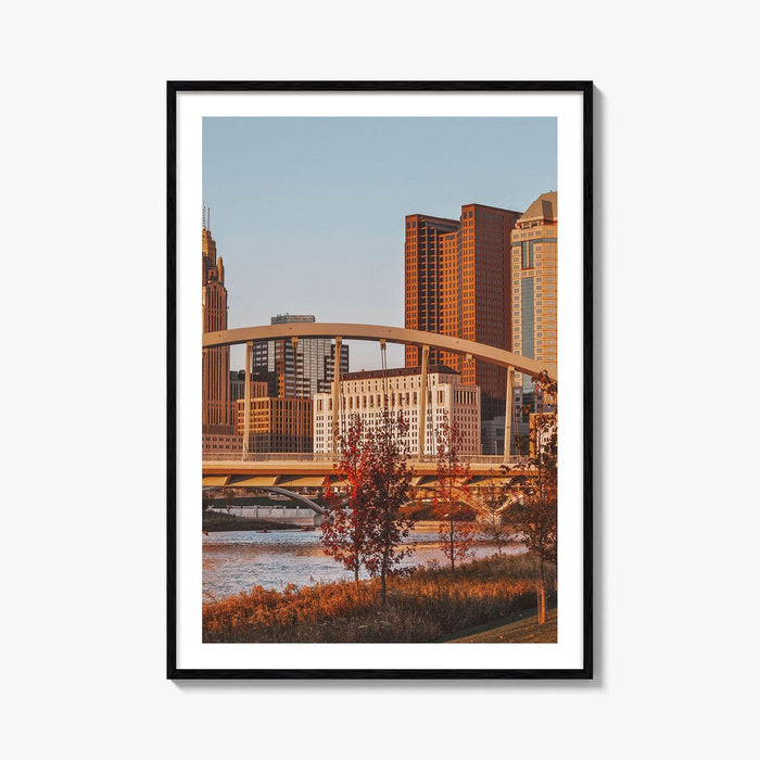 Columbus Ohio Skyline Fine Art Photo Print, Main Street Bridge, Wall Decor Poster, USA