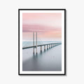 Copenhagen Fine Art Photo Print, Oresund Bridge, Malmo, Denmark, Sweden, Wall Decor Poster
