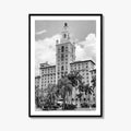 Coral Gables Black and White Fine Art Photo Print, Biltmore Hotel Miami Poster