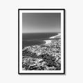 Corona Del Mar Black and White Fine Art Photo Print, Newport Beach California, Aerial