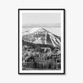 Mount Crested Butte Black and White Fine Art Photo Print, Colorado Poster