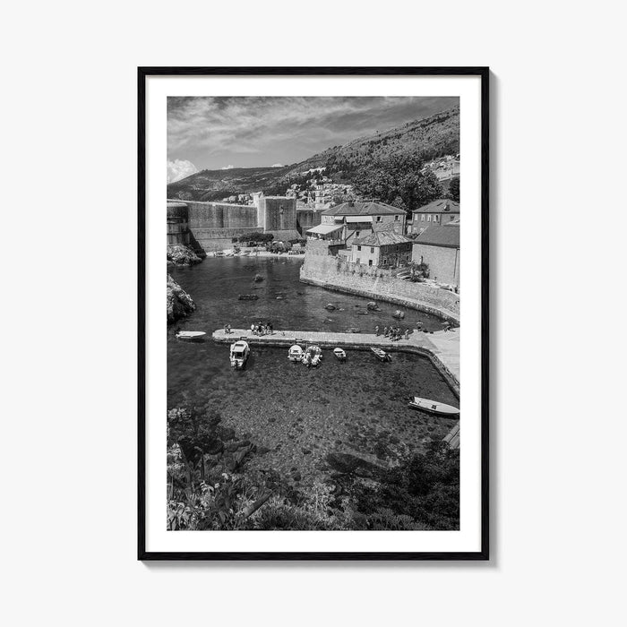 Dubrovnik Black and White Fine Art Photo Print, Old Town Croatia Poster