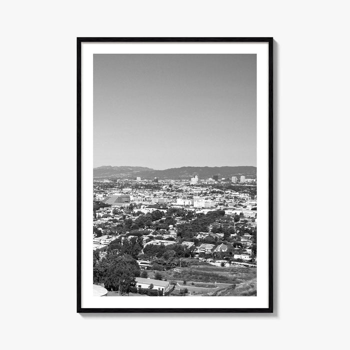 Culver City Black and White Fine Art Photo Print, Baldwin Hills, California Poster
