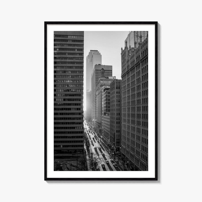 Dallas Skyline Black and White Fine Art Photo Print, Downtown Texas USA Poster
