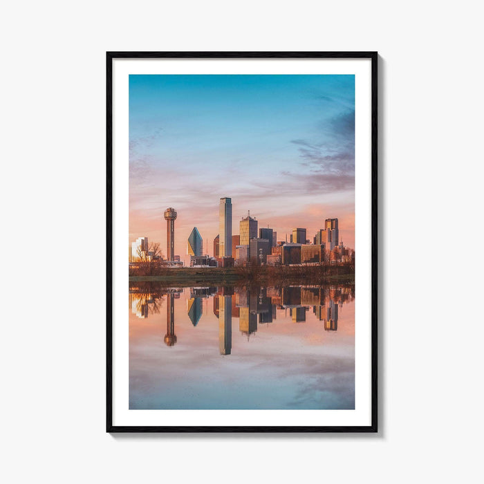 Dallas TX Skyline Fine Art Photo Print, Downtown, Trinity River, Poster, USA