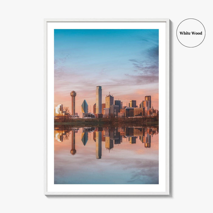Dallas TX Skyline Fine Art Photo Print, Downtown, Trinity River, Poster, USA
