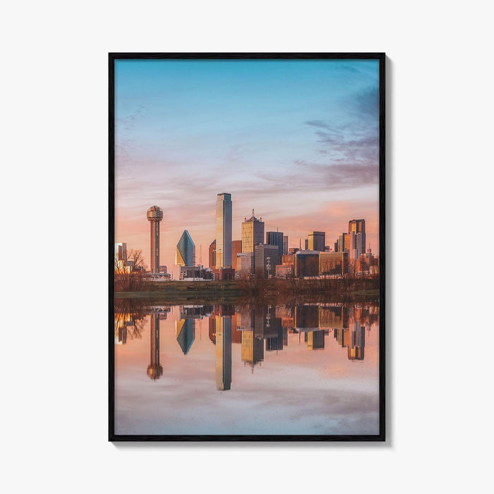 Dallas TX Skyline Fine Art Photo Print, Downtown, Trinity River, Poster, USA