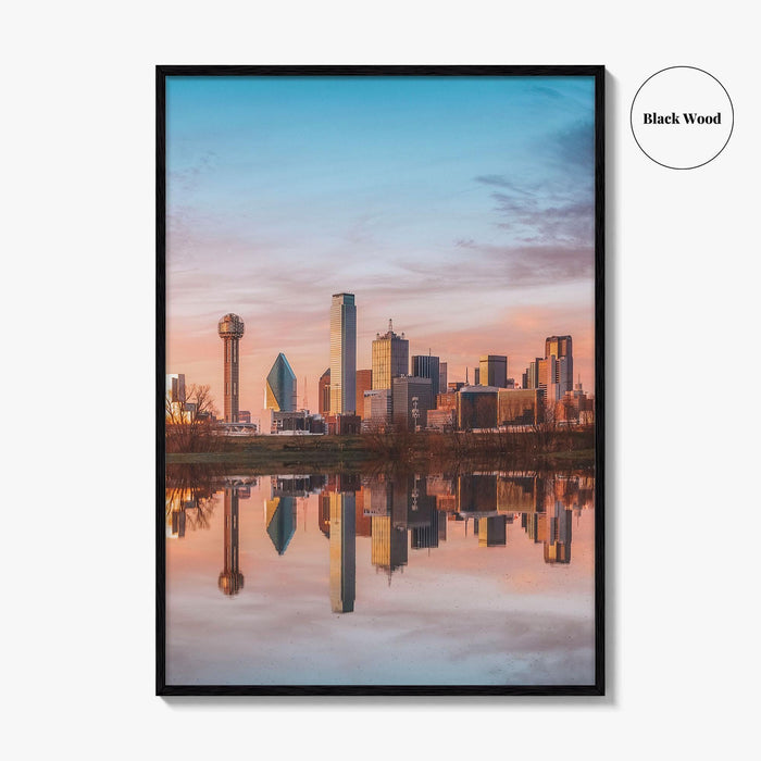 Dallas TX Skyline Fine Art Photo Print, Downtown, Trinity River, Poster, USA