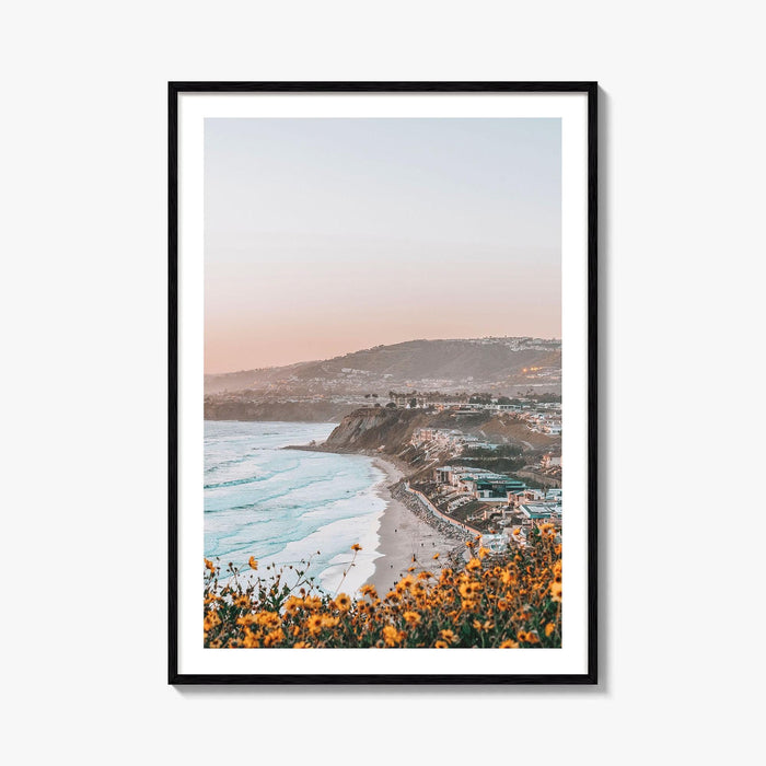 Dana Point Yellow Fine Art Photo Print, Strand Beach, Orange County California Poster, USA