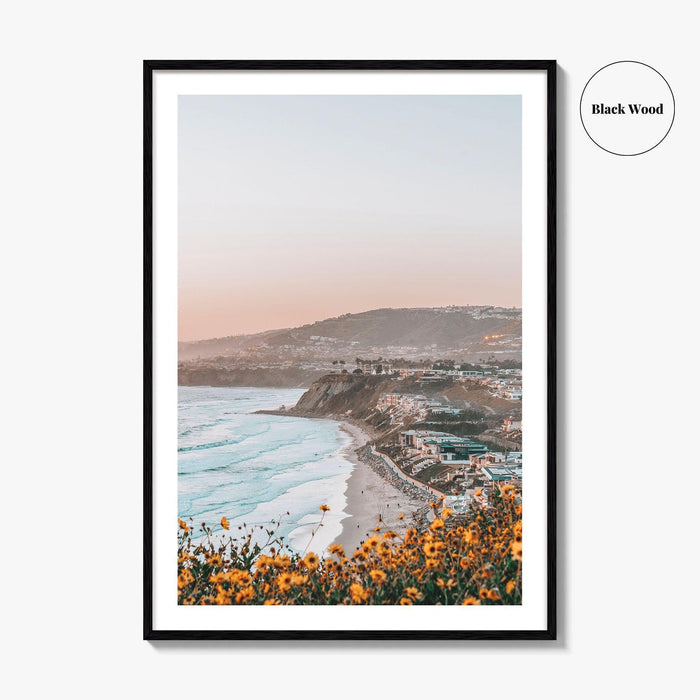 Dana Point Yellow Fine Art Photo Print, Strand Beach, Orange County California Poster, USA