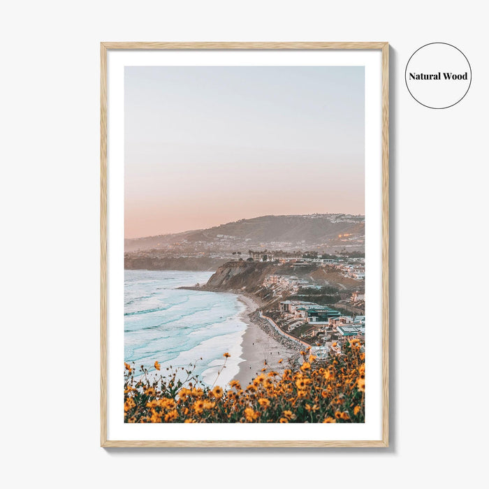 Dana Point Yellow Fine Art Photo Print, Strand Beach, Orange County California Poster, USA