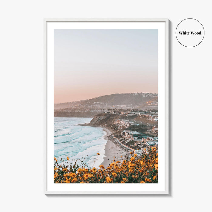 Dana Point Yellow Fine Art Photo Print, Strand Beach, Orange County California Poster, USA