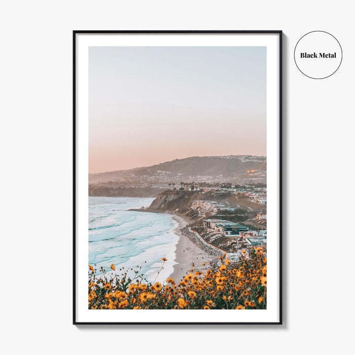 Dana Point Yellow Fine Art Photo Print, Strand Beach, Orange County California Poster, USA