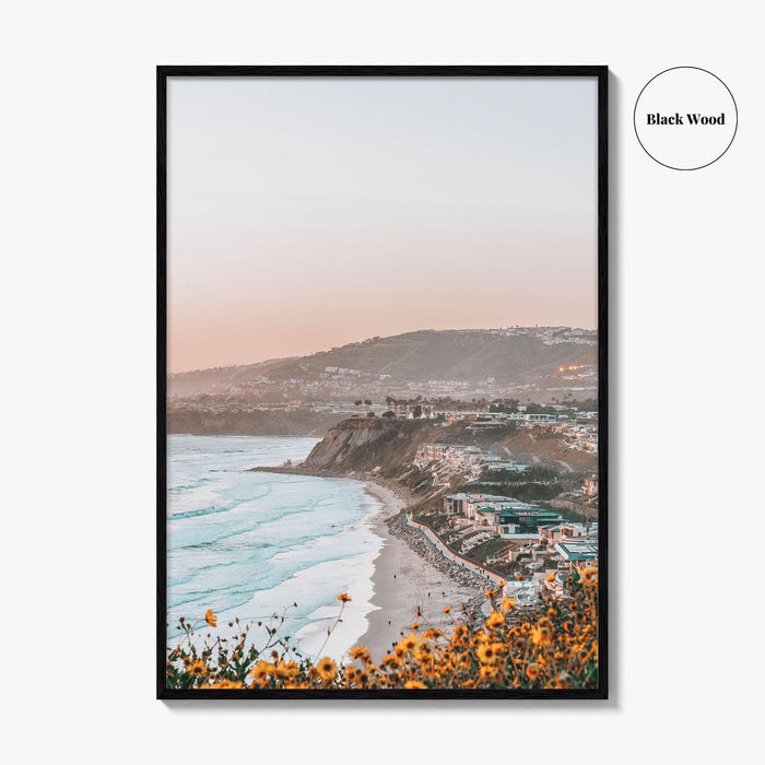 Dana Point Yellow Fine Art Photo Print, Strand Beach, Orange County California Poster, USA