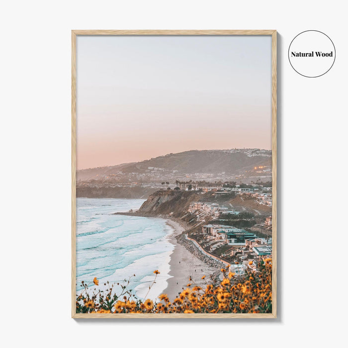 Dana Point Yellow Fine Art Photo Print, Strand Beach, Orange County California Poster, USA