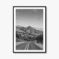 Davis Mountains Black and White Fine Art Photo Print, Fort Davis Texas Panoramic