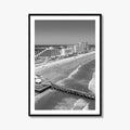 Daytona Beach Black and White Fine Art Photo Print, Florida USA Wall Poster