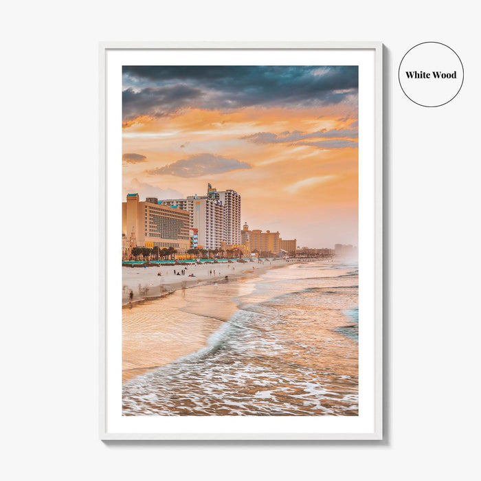 Daytona Beach Skyline Fine Art Photo Print, Beachfront, Florida USA Wall Poster