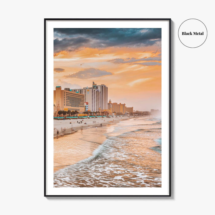 Daytona Beach Skyline Fine Art Photo Print, Beachfront, Florida USA Wall Poster