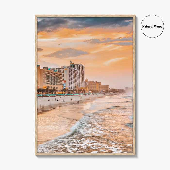 Daytona Beach Skyline Fine Art Photo Print, Beachfront, Florida USA Wall Poster