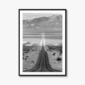 Death Valley Black and White Fine Art Photo Print, Desert Highway, Beatty Nevada USA