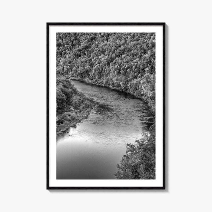 Delaware River Black and White Fine Art Photo Print, Hawk's Nest New York Poster