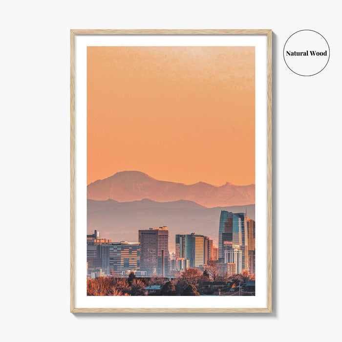 Denver Skyline Fine Art Photo Print, Pikes Peak, Colorado, USA, Poster, Wall Decor