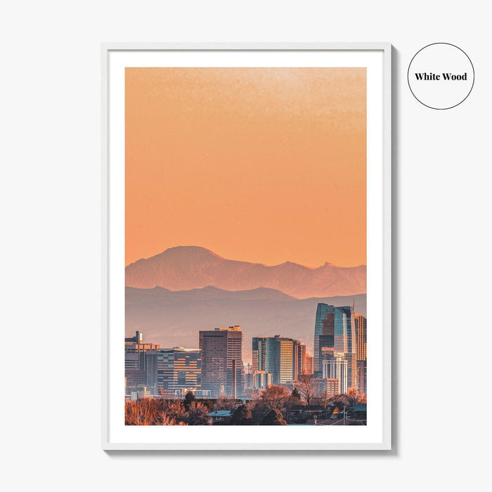 Denver Skyline Fine Art Photo Print, Pikes Peak, Colorado, USA, Poster, Wall Decor