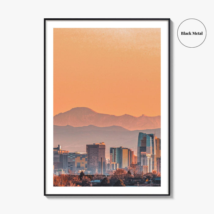 Denver Skyline Fine Art Photo Print, Pikes Peak, Colorado, USA, Poster, Wall Decor