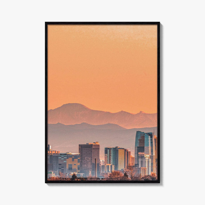 Denver Skyline Fine Art Photo Print, Pikes Peak, Colorado, USA, Poster, Wall Decor