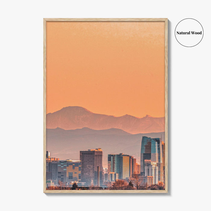 Denver Skyline Fine Art Photo Print, Pikes Peak, Colorado, USA, Poster, Wall Decor