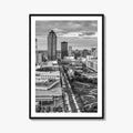 Des Moines Skyline Black and White Fine Art Photo Print, Iowa Poster, United States