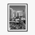 Tampa Skyline Black and White Fine Art Photo Print, Florida, Riverwalk, Wall Decor, Poster