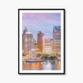 Detroit Skyline Fine Art Photo Print, Michigan USA, Wall Decor Poster