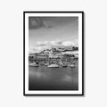 Torquay Black and White Fine Art Photo Print, Inner Harbour Devon England Torbay Poster